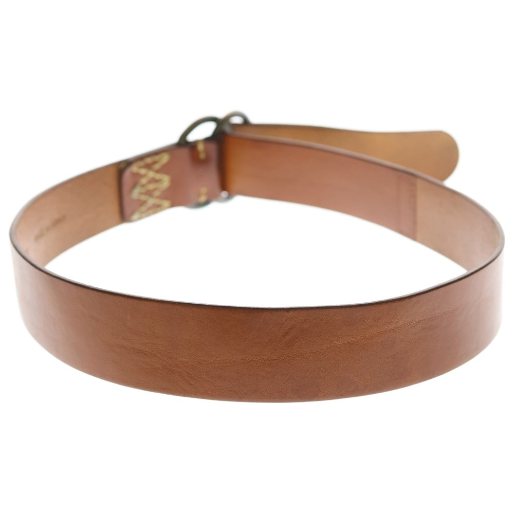 VISVIM(ヴィスヴィム) DOUBLE RING BELT ダブルリング レザーベルト ブラウン