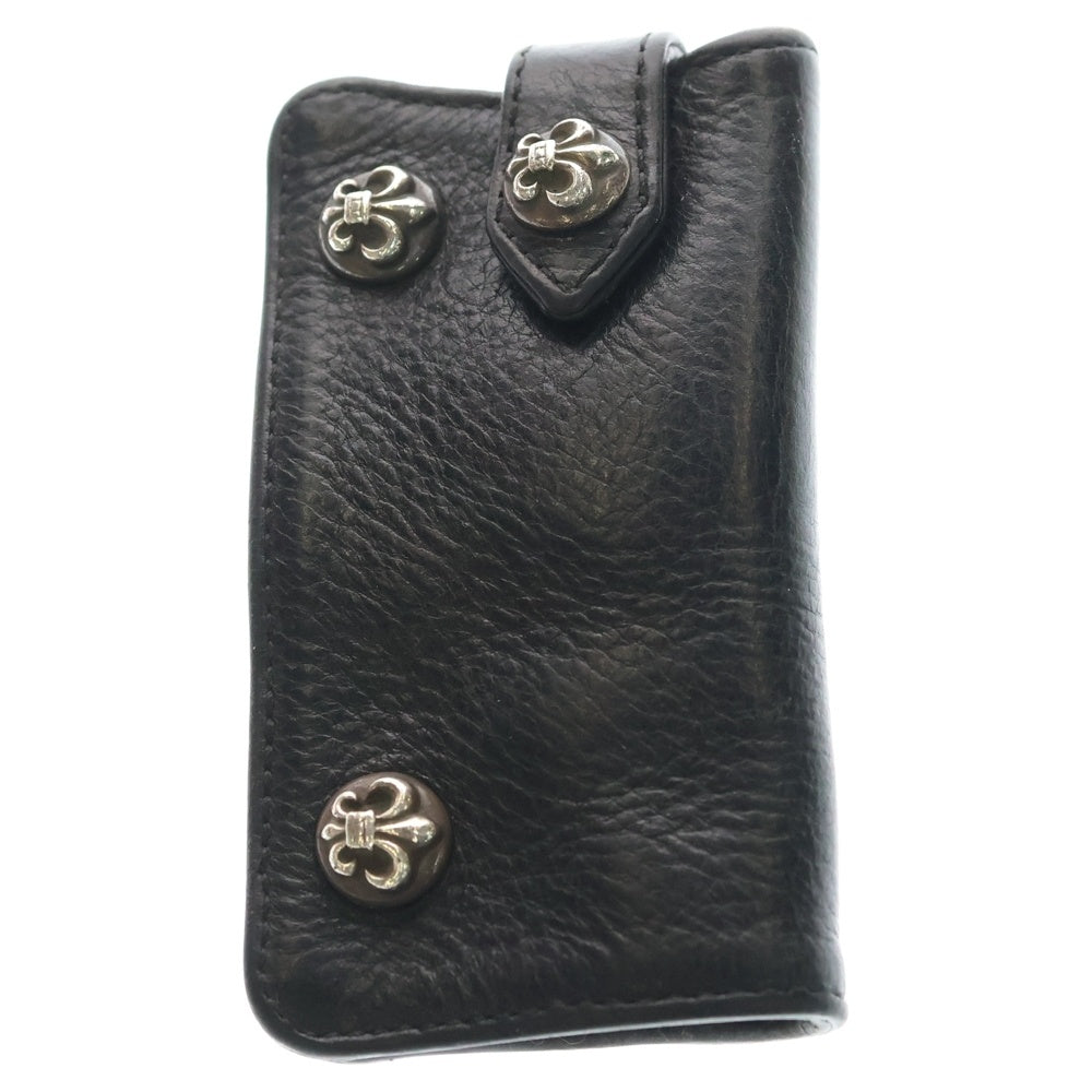 CHROME HEARTS(クロムハーツ) KEY CASE キーケース BSフレアボタン レザーキーケース ブラック