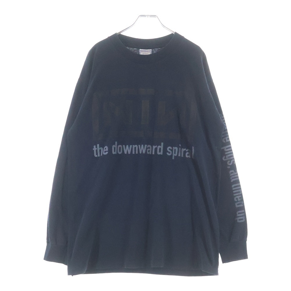 VINTAGE(ヴィンテージ) 90S NINE INCH NAILS the downward spiral LS 1994 ALLSPORT NAVY ナインインチネイルズ ザダウンワードスパイラル 長袖Tシャツ カットソー ネイビー