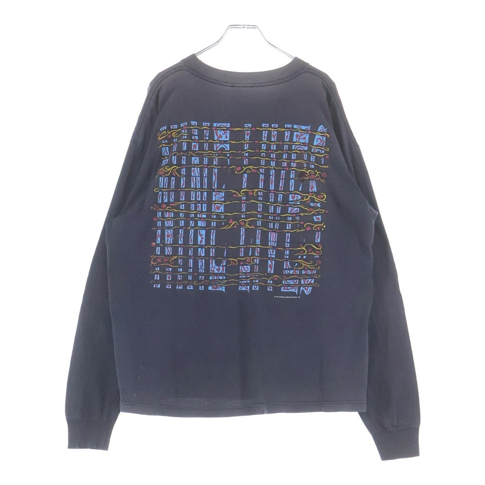 VINTAGE(ヴィンテージ) 90S AEROSMITH NINE LIVES LS 1997 GIANT ヴィンテージ エアロスミス ナインライブス 両面プリント クルーネック 長袖Tシャツ カットソー ブラック