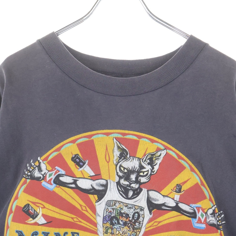 VINTAGE(ヴィンテージ) 90S AEROSMITH NINE LIVES LS 1997 GIANT ヴィンテージ エアロスミス ナインライブス 両面プリント クルーネック 長袖Tシャツ カットソー ブラック