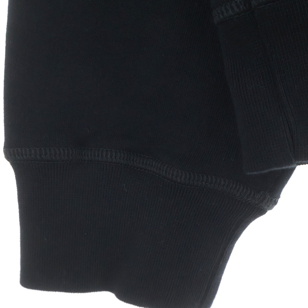 DSQUARED2(ディースクエアード) COOL FIT CREWNECK フロントラインストーンロゴ コットン クールフィット クルーネックスウェット トレーナー ブラック S74GU0836 S25516
