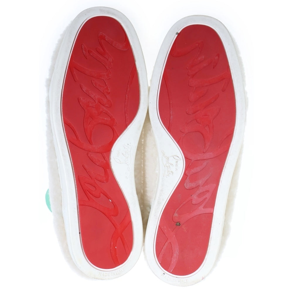 CHRISTIAN LOUBOUTIN(クリスチャンルブタン) RANTUS ORLATO FLAT ランタス オルラート フラット ボア ハイカットスニーカー ホワイト/グリーン