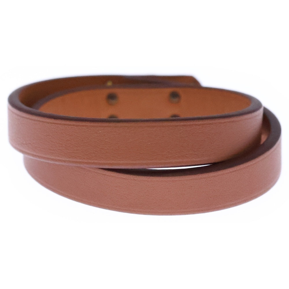 HERMES(エルメス) ミニケリー ドゥブルトゥール U刻印 レザーブレスレット ブラウン H081182CD37T2 レディース