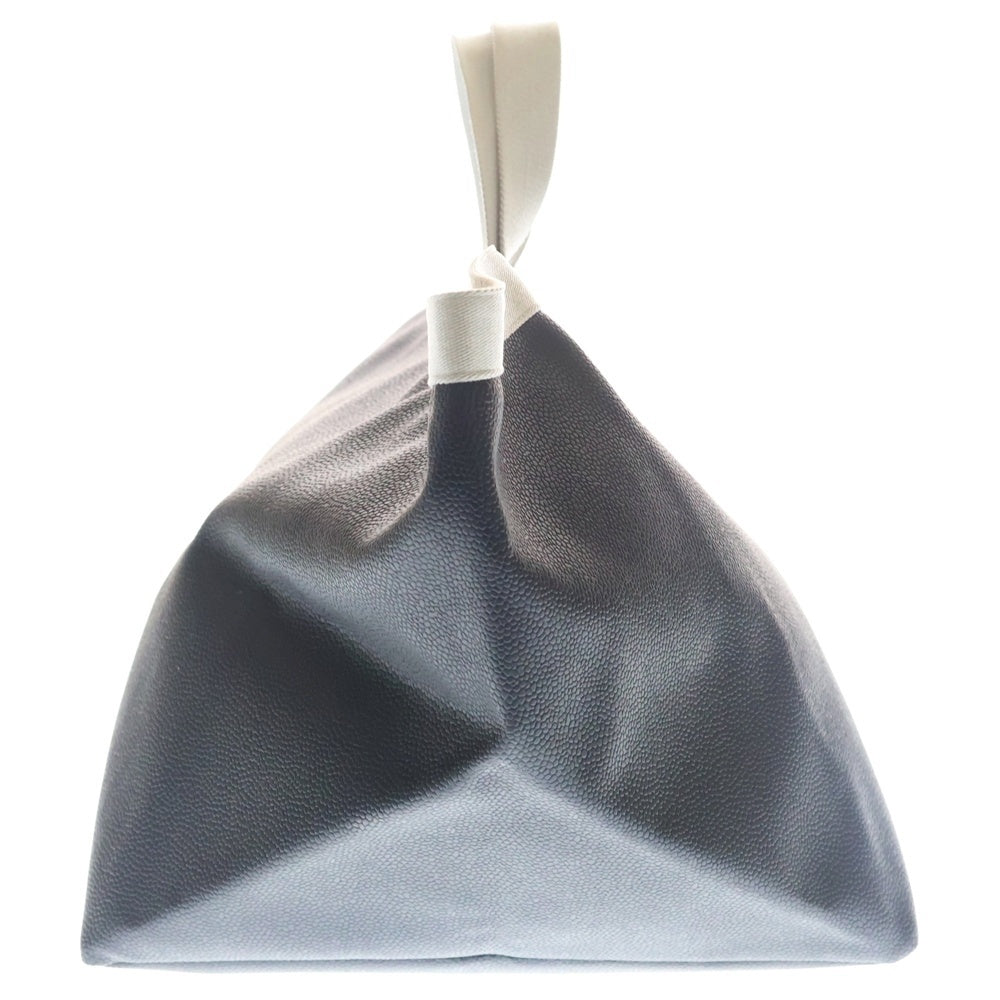 herve chapelier(エルベシャプリエ) ロゴパッチ PVCレザーハンドバック ブラック GKX-0502-C レディース