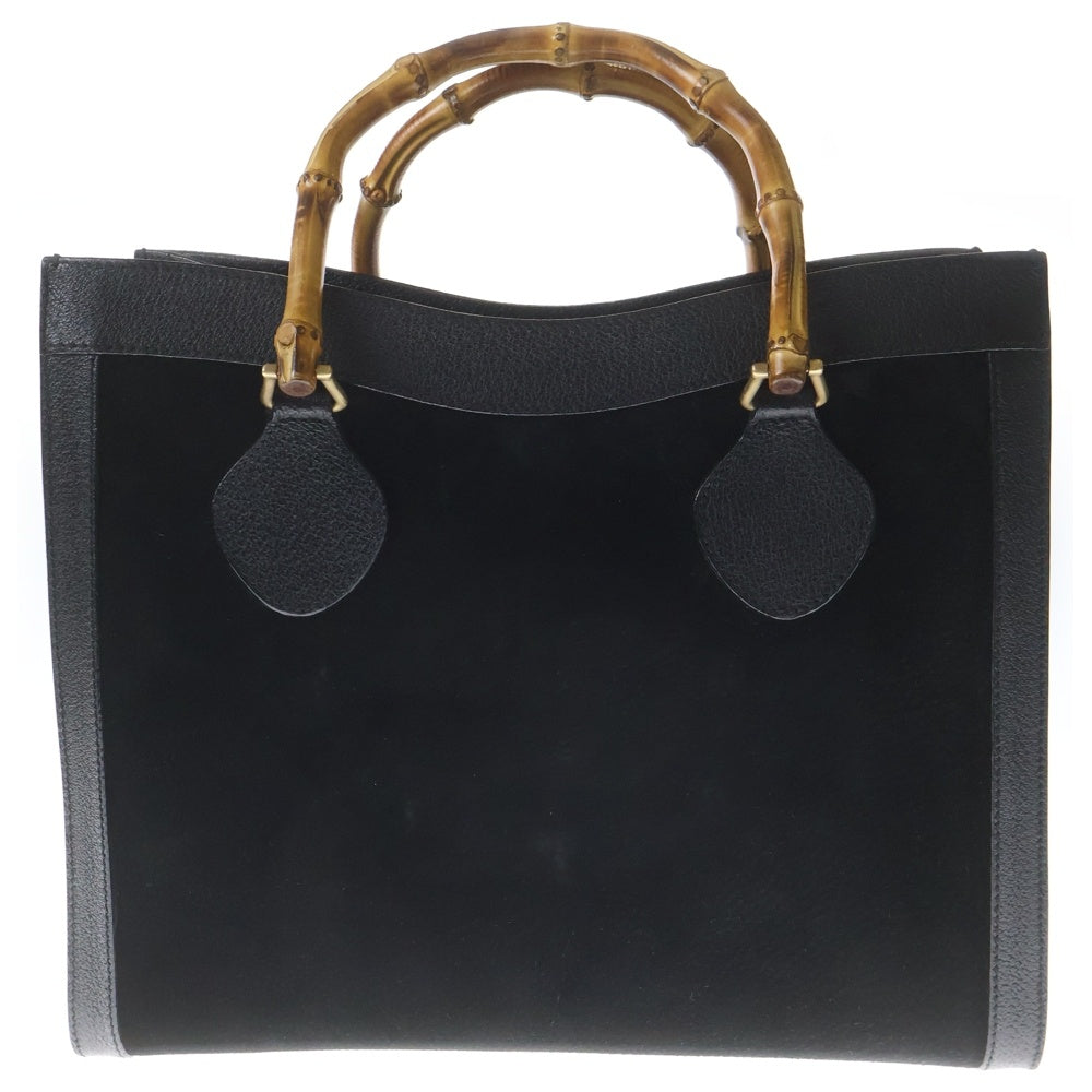 GUCCI(グッチ) バンブー スウェードレザー ハンドバッグ ブラック 002・1096・0260 レディース
