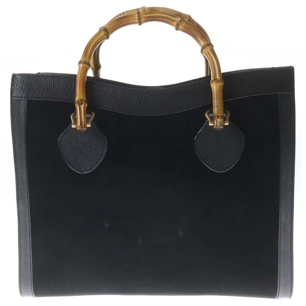 GUCCI(グッチ) バンブー スウェードレザー ハンドバッグ ブラック 002・1096・0260 レディース