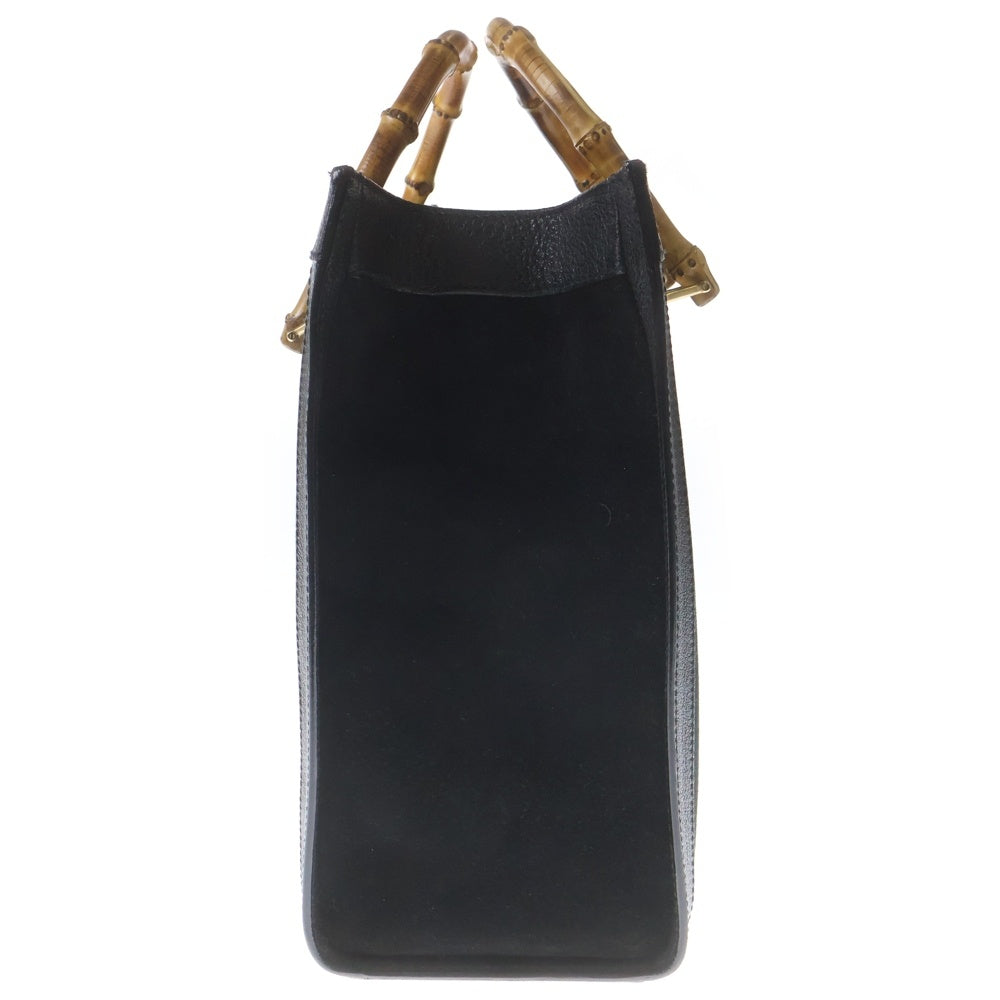 GUCCI(グッチ) バンブー スウェードレザー ハンドバッグ ブラック 002・1096・0260 レディース
