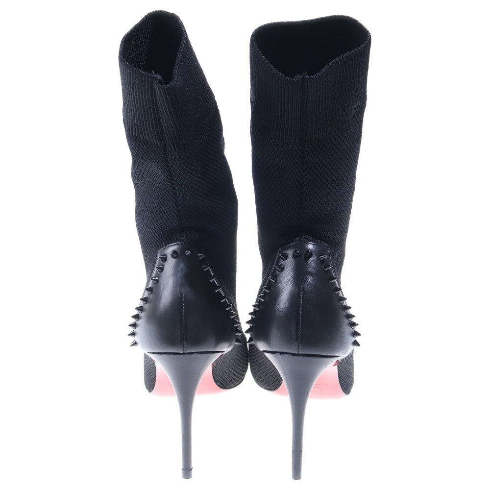 CHRISTIAN LOUBOUTIN(クリスチャンルブタン) DOVI DOVA 100 ドヴィ ドヴァ スタッズデザイン ニットソックスブーツ レディース ブラック 3181288