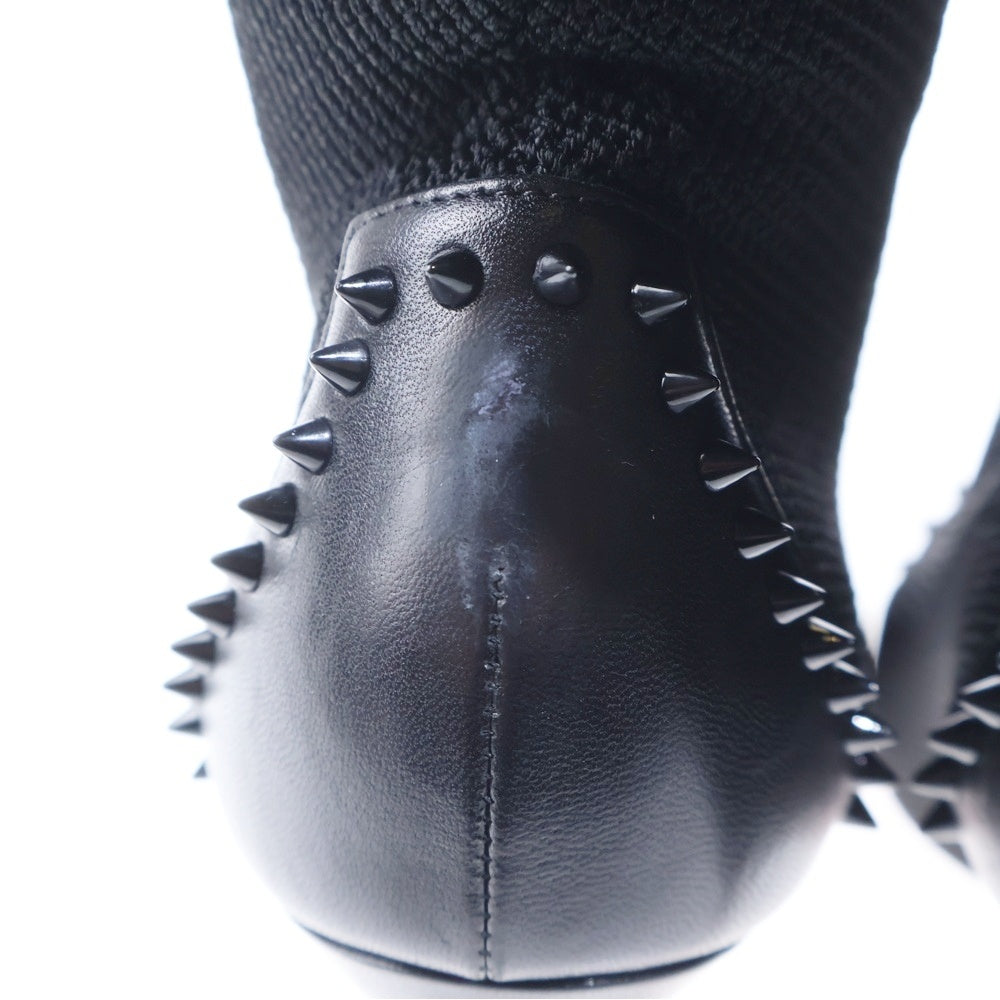 CHRISTIAN LOUBOUTIN(クリスチャンルブタン) DOVI DOVA 100 ドヴィ ドヴァ スタッズデザイン ニットソックスブーツ レディース ブラック 3181288