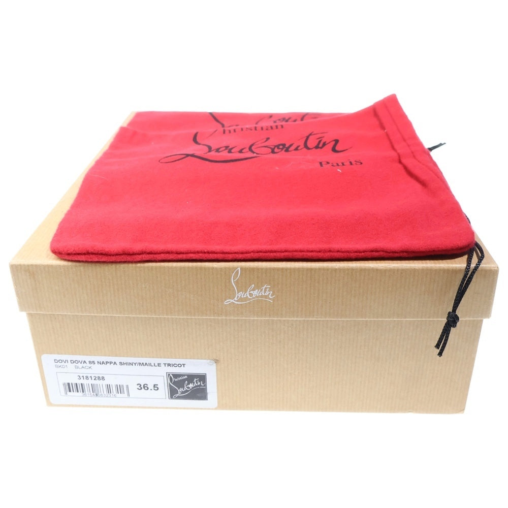 CHRISTIAN LOUBOUTIN(クリスチャンルブタン) DOVI DOVA 100 ドヴィ ドヴァ スタッズデザイン ニットソックスブーツ レディース ブラック 3181288