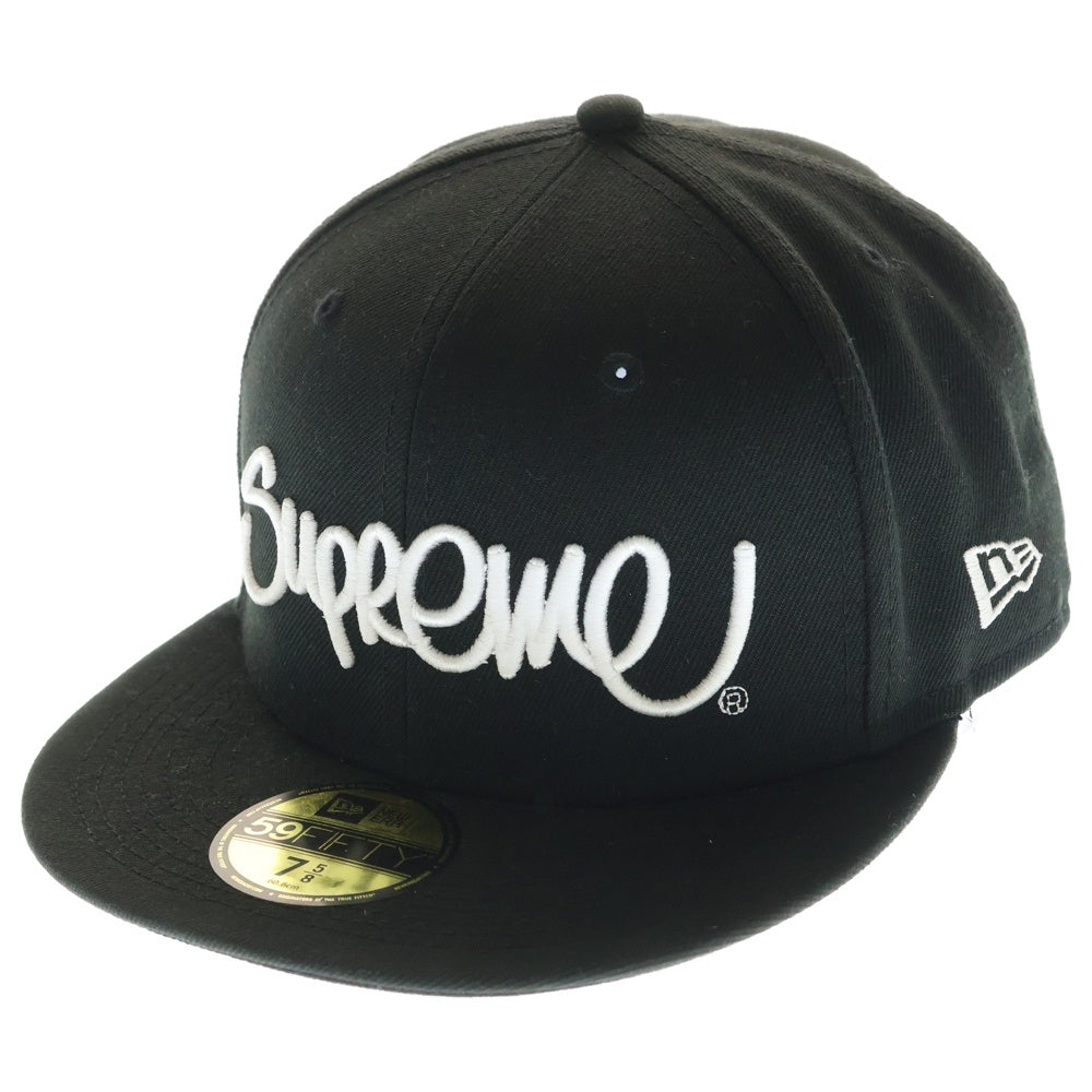 SUPREME(シュプリーム) 22SS ×NEW ERA Handstyle Cap Black ニューエラ ハンドスタイル 刺繍ロゴデザイン ベースボールキャップ 帽子 ブラック