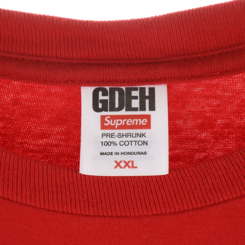 SUPREME(シュプリーム) 25SS ×GOODENOUGH End Racism Tee グッドイナフ ロゴデザイン エンドレイシズム クルーネック 半袖Tシャツ カットソー レッド