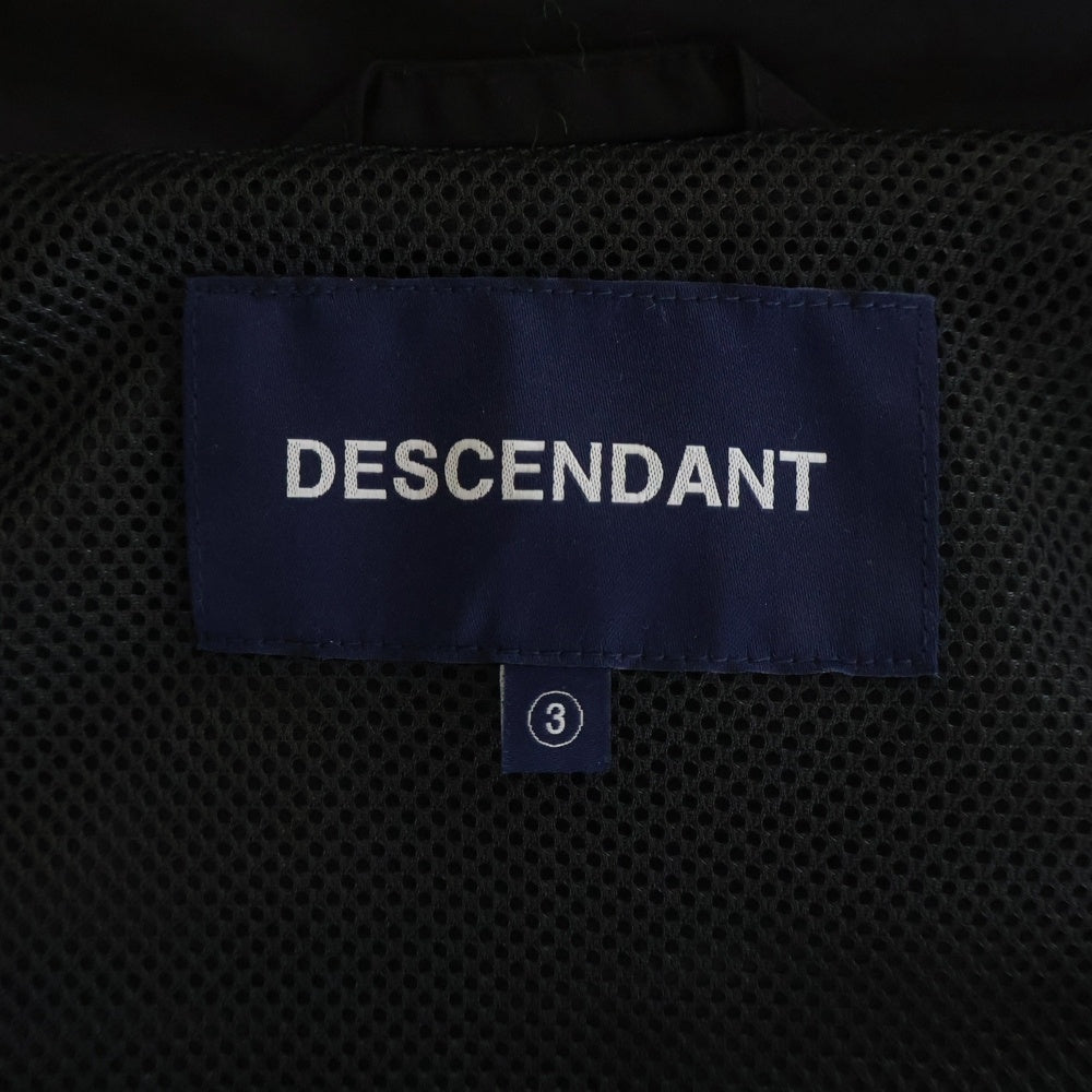 DESCENDANT(ディセンダント) 25FW VERT NYLON JACKET ヴァート 両面ロゴプリント ジップアップ メッシュライニング ナイロン ジャケット