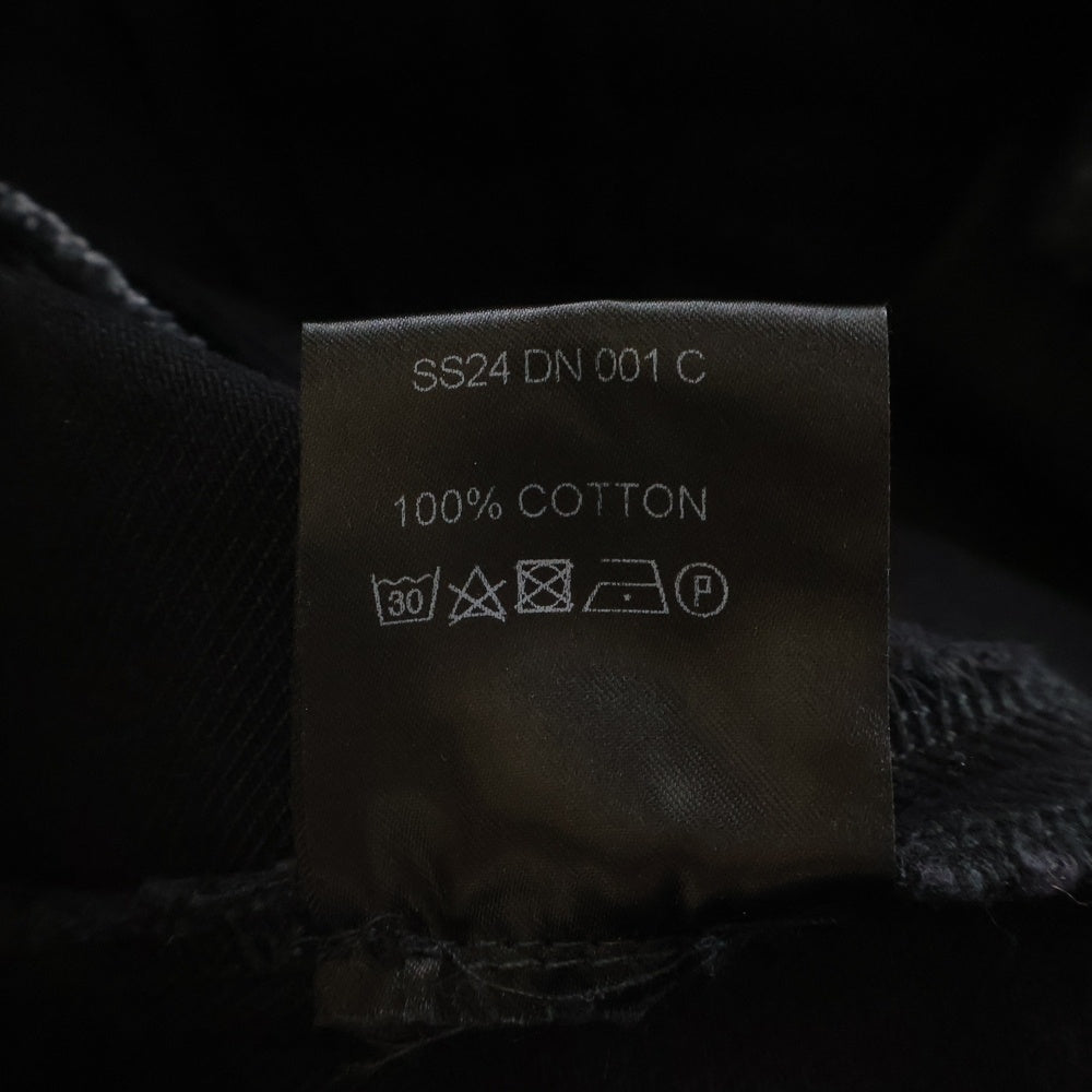 Egon Lab.(エゴンラボ) 24SS ジップポケット カーゴデニムパンツ ブラック SS24 DN 001 C