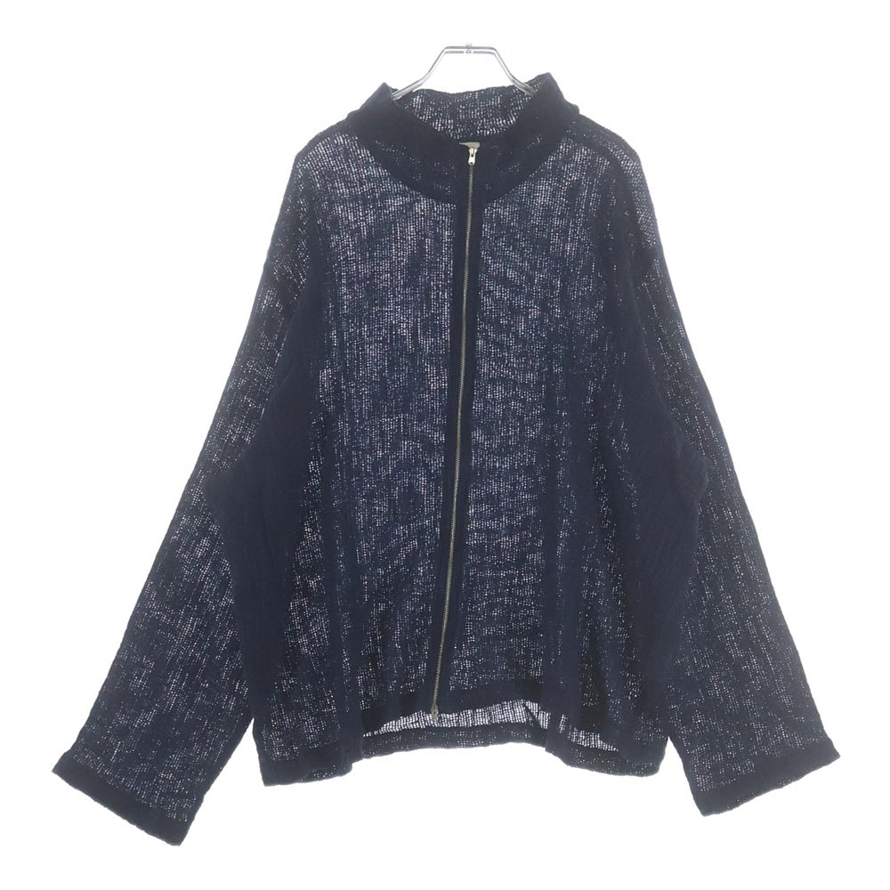 OUR LEGACY(アワーレガシー) SHRUNKEN FULLZIP POLO リネン混 フルジップニットセーター ネイビー M2236SZN