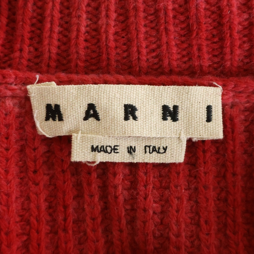 MARNI(マルニ) グラデーション柄 フルジップウールニットセーター レッド/パープル CDMG0061A4 UFH932