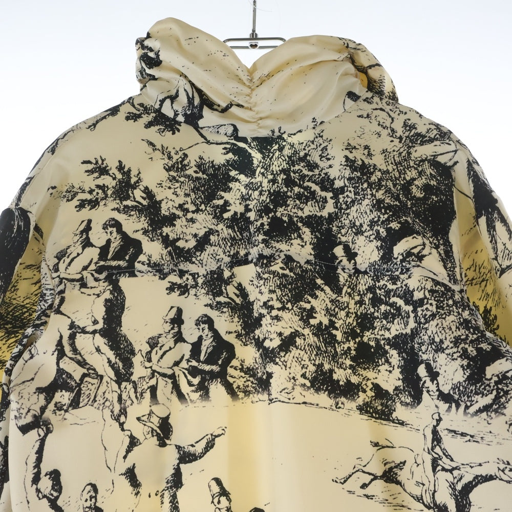 NO BRAND(ノーブランド) JOHNジョン FRENCH SCENTIC PRINTED DRESS フレンチ シーニック プリント 花柄 ポリエステル ドレス ワンピース アイボリー/ネイビー レディース