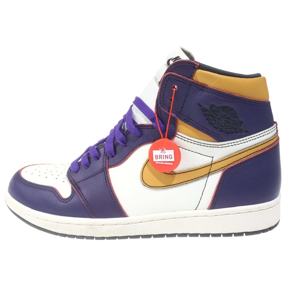 NIKE SB(ナイキエスビー) AIR JORDAN 1 HIGH OG DEFIANT LA TO CHICAGO エアジョーダン1 エルエートゥーシカゴ ハイカットスニーカー ホワイト/パープル US10/28cm CD6578-507