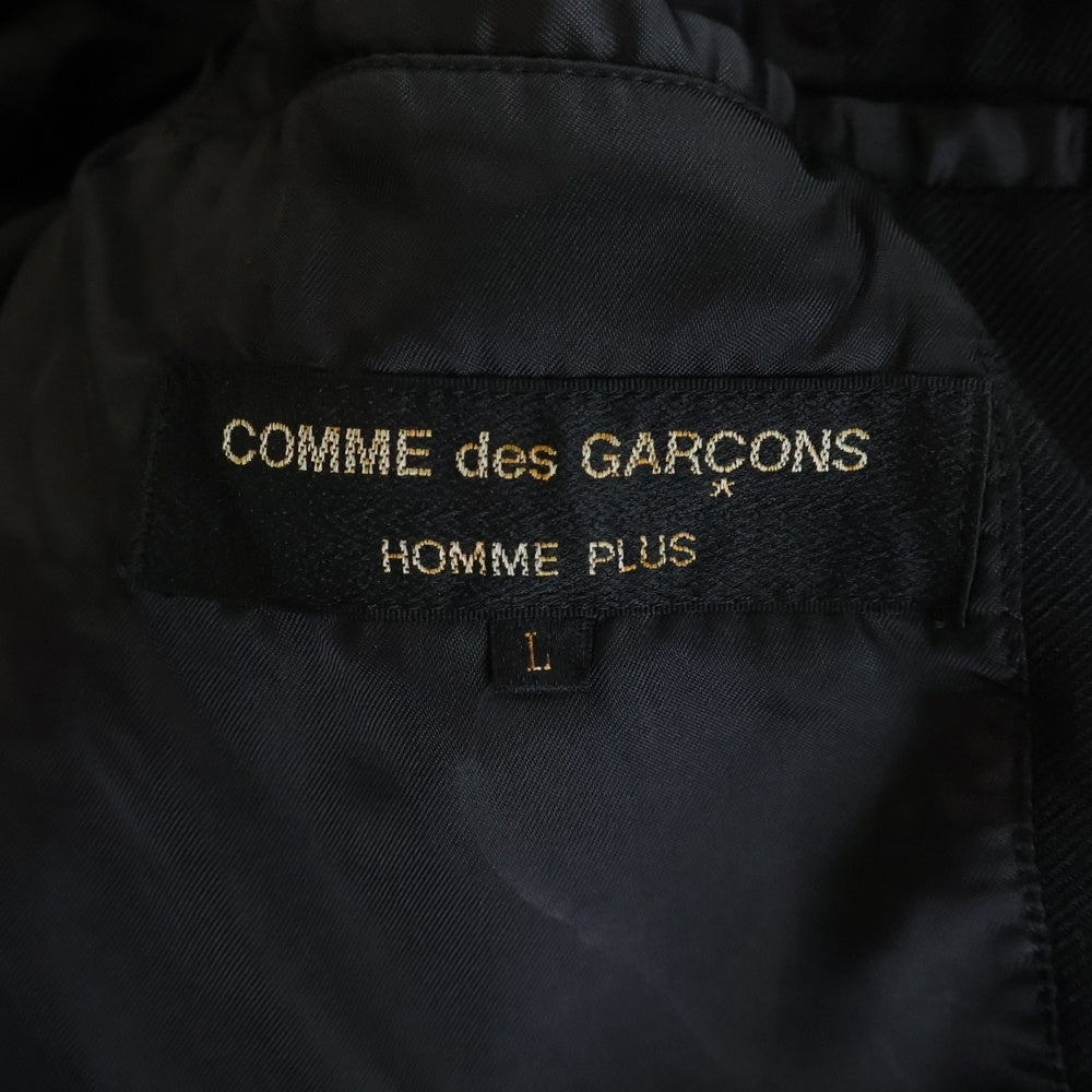 COMME des GARCONS HOMME PLUS(コムデギャルソンオムプリュス) 24SS AD2023 変形 カッティング 2Bシングルテーラードジャケット ブラック PM-J037