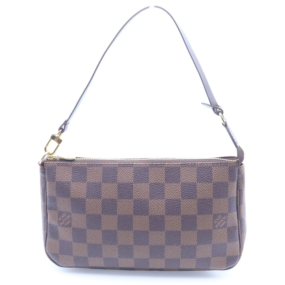 LOUIS VUITTON(ルイヴィトン) ダミエ エベヌ ポシェット アクセソワール アクセサリーポーチ ハンドバッグ ブラウン N51985 CA0152 レディース