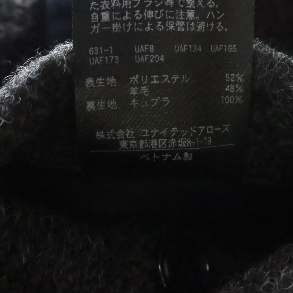 Steven Alan(スティーブンアラン) KNIT FLEC OVAL BLOUSON ジップアップ ステンカラー ウールジャケット グレー 8125-139-0682