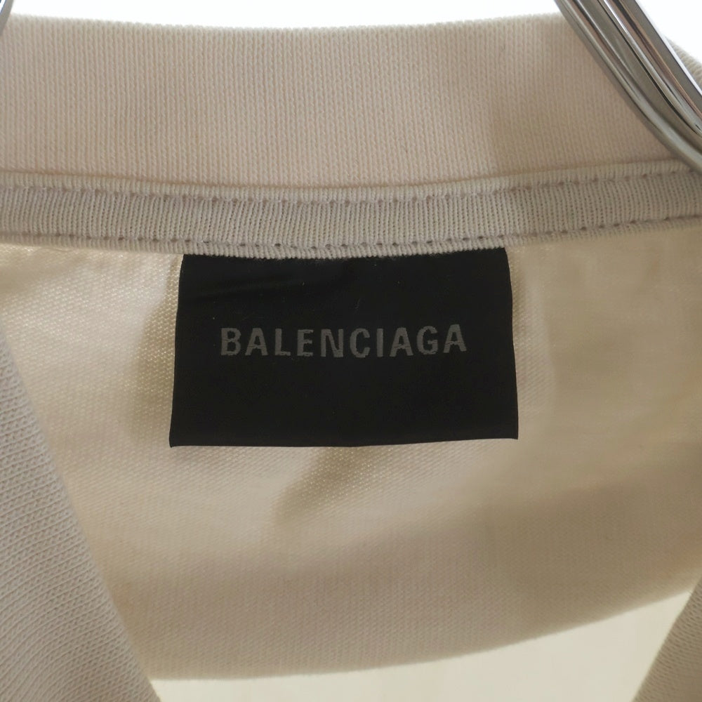 BALENCIAGA(バレンシアガ) 23SS トロンプルイユ レイヤード ドッキング 長袖シャツ ロングスリーブカットソー ホワイト 725608 TYB18