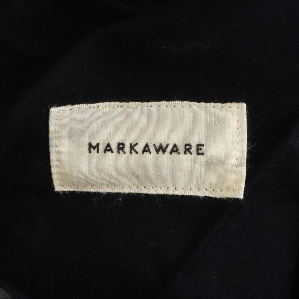 MARKAWARE(マーカウェア) 23AW ORGANIC COTTON GABARDINE FLAT FRONT EASY PANTS オーガニック コットン ギャバジン フラット フロント ジップアップ イージーパンツ カーキ A23C-02PT02C