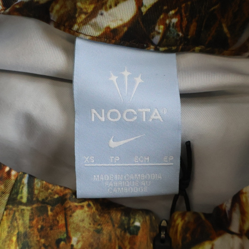 NIKE(ナイキ) 23AW ×NOCTA ノクタ カモ柄 ハーフジップランニングトップ 半袖カットソー ブラウン FJ3013-902