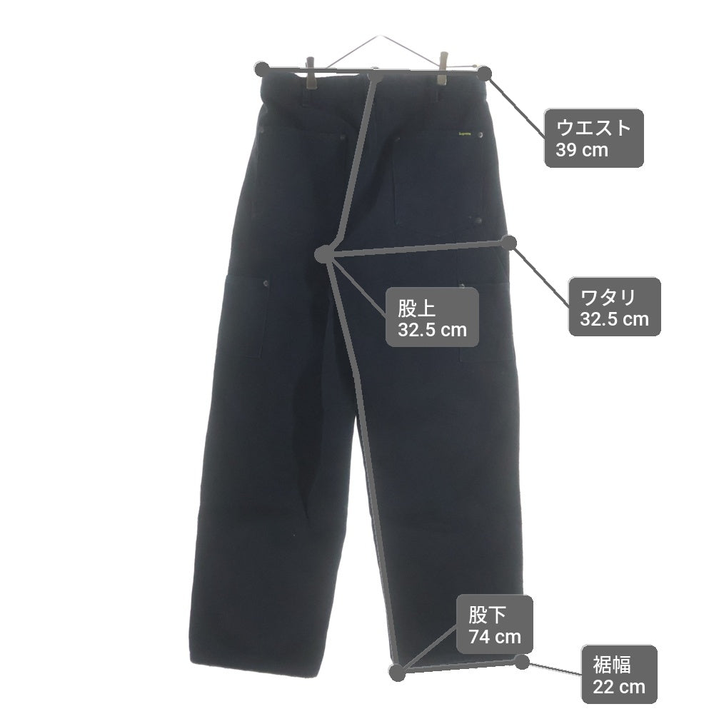 SUPREME(シュプリーム) 25AW Reflective Double Knee Pant リフレクターロゴ ジップフライ ダブルニーデニムパンツ ブラック