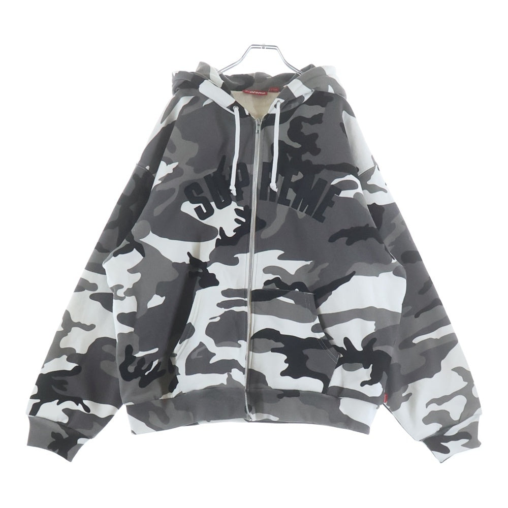 SUPREME(シュプリーム) 25AW Arc Thermal Lined Zip Up Hooded Sweatshirt スノーカモ サーマル ジップアップフーデッドパーカー ホワイト/グレー