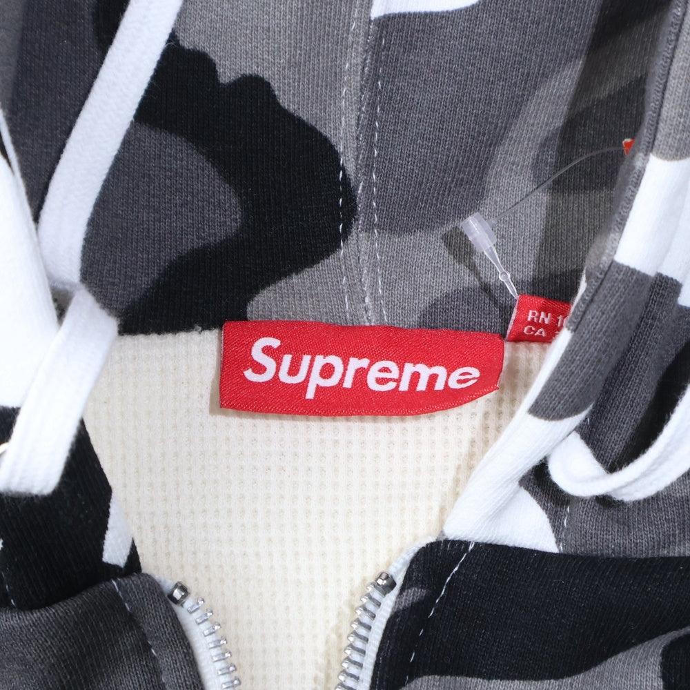 SUPREME(シュプリーム) 25AW Arc Thermal Lined Zip Up Hooded Sweatshirt スノーカモ サーマル ジップアップフーデッドパーカー ホワイト/グレー