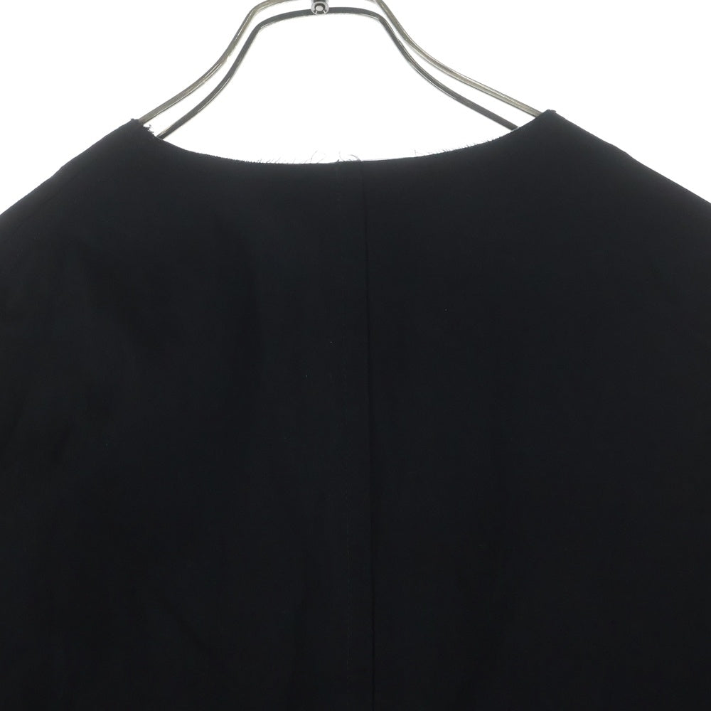 Y's(ワイズ) COTTON NYLON GABARDINE COLLARLESS COAT コットンナイロン ギャバジン ノーカラーコート ブラック レディース YL-C11-020
