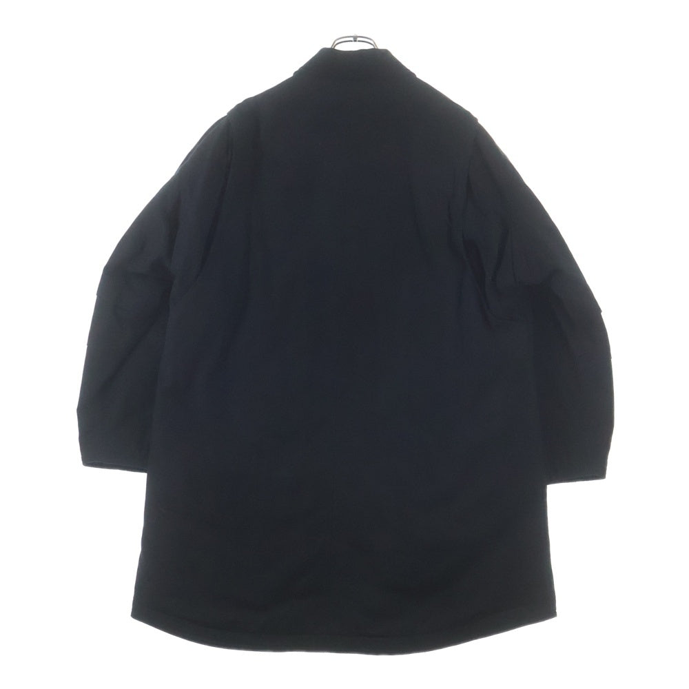 N.HOOLYWOOD(エヌハリウッド) 18AW SOUTIEN COLLAR PULL FRONT ZIP COAT ダック地 コーデュロイ切り替え プル フロント ジップアップ ステンカラーコート ブラック 182-C006-036