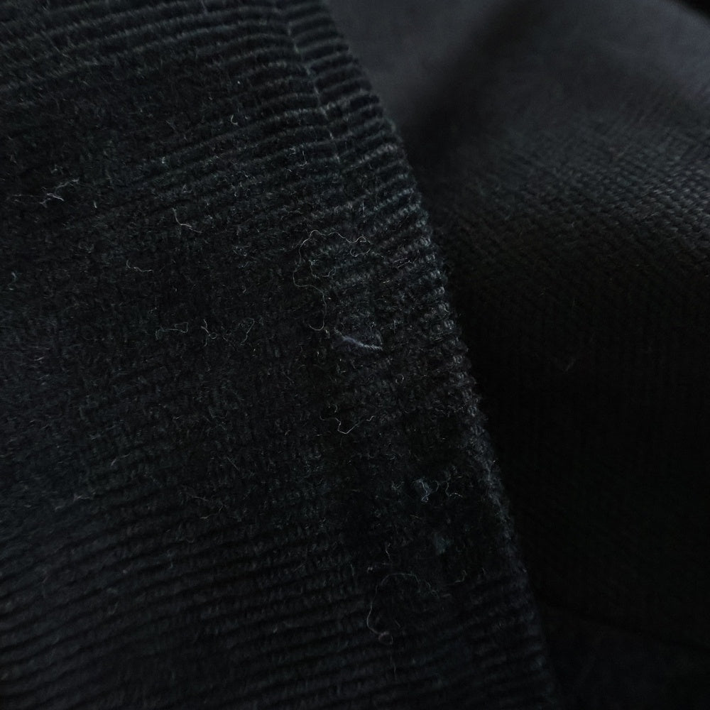 N.HOOLYWOOD(エヌハリウッド) 18AW SOUTIEN COLLAR PULL FRONT ZIP COAT ダック地 コーデュロイ切り替え プル フロント ジップアップ ステンカラーコート ブラック 182-C006-036