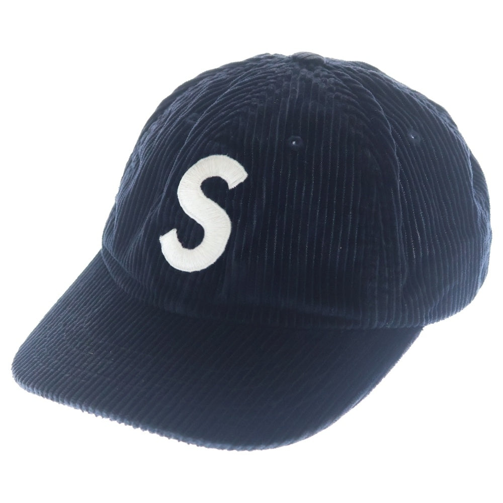 SUPREME(シュプリーム) 24AW Corduroy S Logo 6-Panel コーデュロイ エスロゴ 6パネル キャップ ネイビー