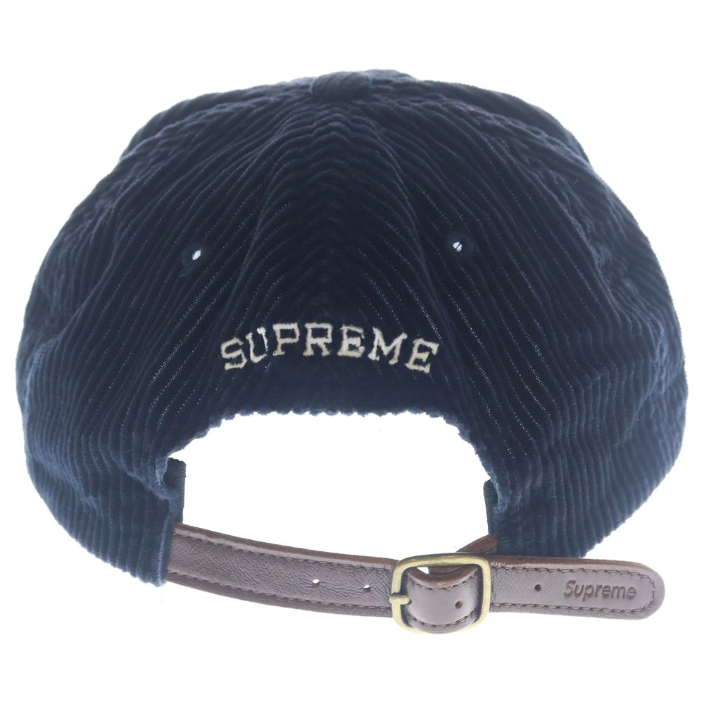 SUPREME(シュプリーム) 24AW Corduroy S Logo 6-Panel コーデュロイ エスロゴ 6パネル キャップ ネイビー