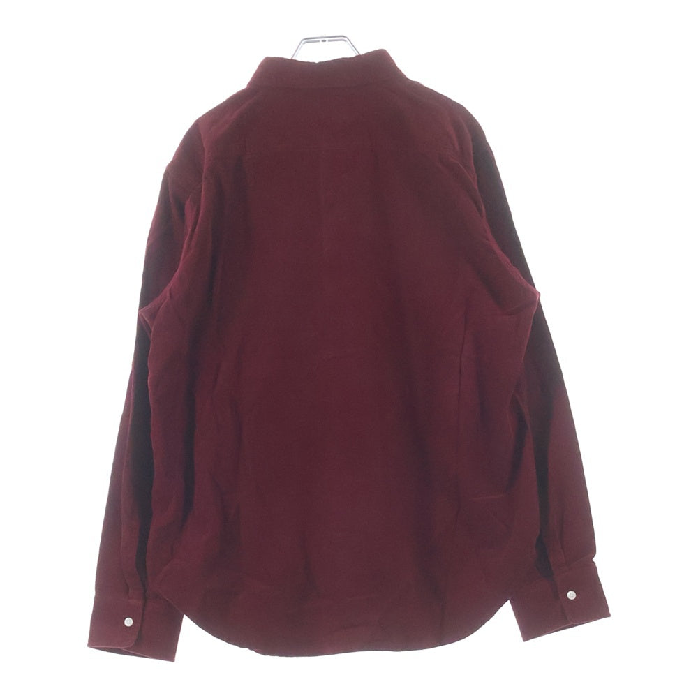 A BATHING APE(アベイシングエイプ) Ape Head Corduroy Shirt エイプヘッド コーデュロイ長袖シャツ バーガンディー 001SHJ801009M