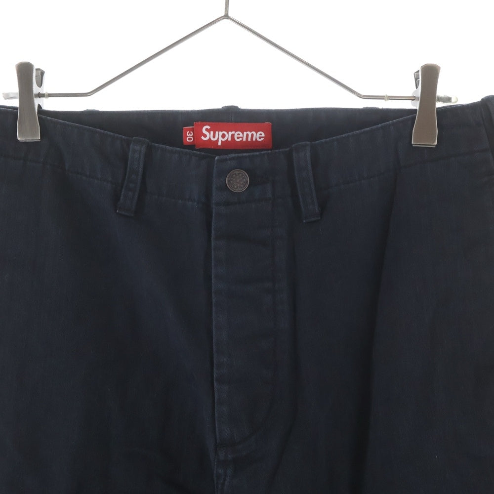 SUPREME(シュプリーム) 24AW Washed Herringbone Chino Pant ウォッシュブル ヘリンボーン チノワークパンツ ブラック