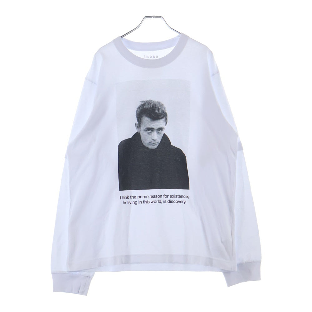 Sacai(サカイ) 25SS James Dean L/S T-shirt ジェームスディーン プリントTシャツ 長袖カットソー ホワイト 25-0921S