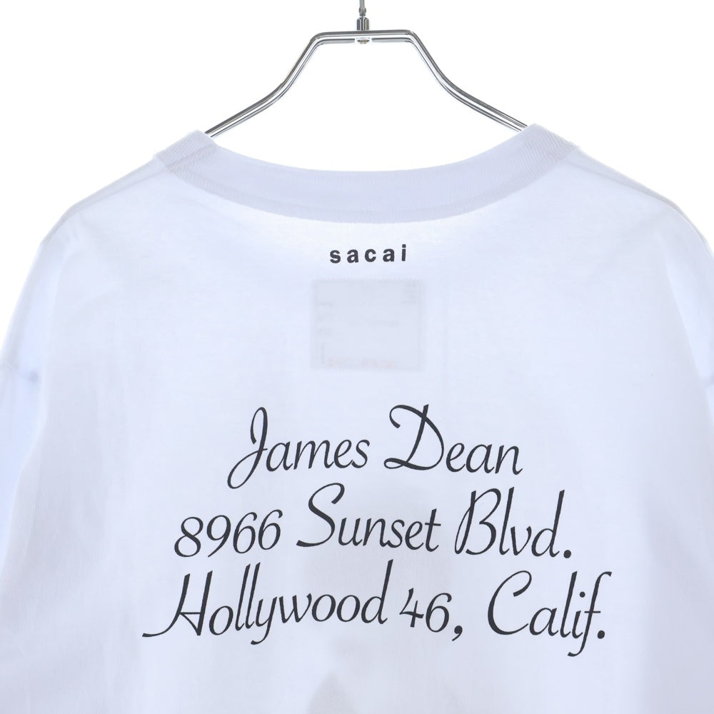 Sacai(サカイ) 25SS James Dean L/S T-shirt ジェームスディーン プリントTシャツ 長袖カットソー ホワイト 25-0921S