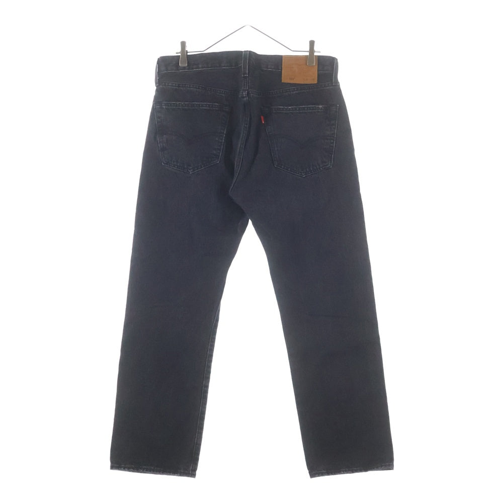 Levi's(リーバイス) 30TH EDIFICE別注 501 レザーパッチ ボタンフライ ストレートデニムパンツ インディゴブラック 0022U-0000