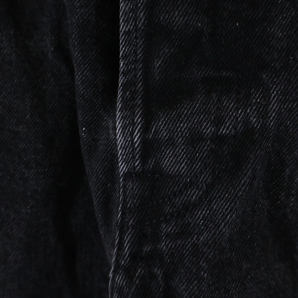 Levi's(リーバイス) 30TH EDIFICE別注 501 レザーパッチ ボタンフライ ストレートデニムパンツ インディゴブラック 0022U-0000