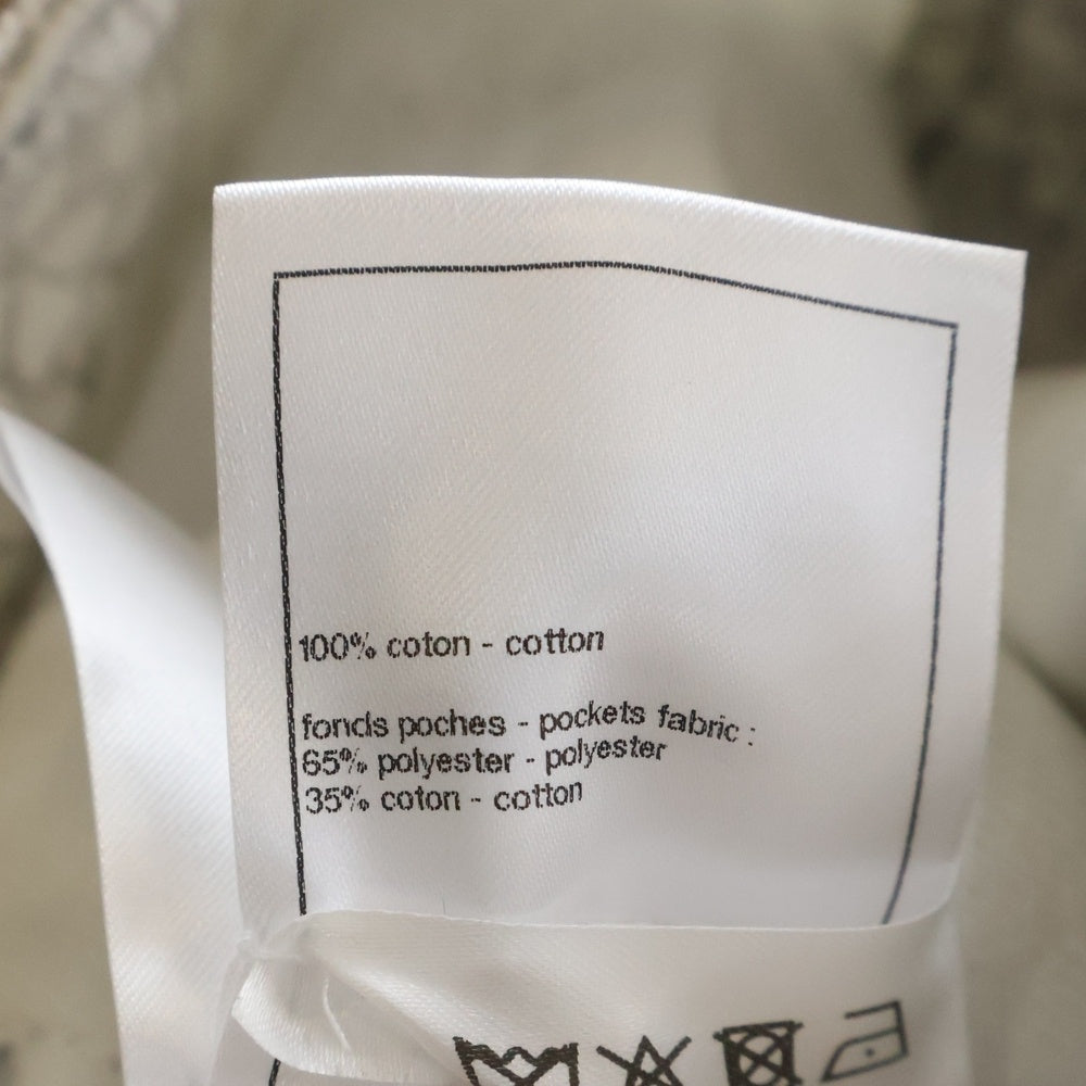CHANEL(シャネル) 25SS ココビーチ 立体ポケット デニム ジップフライ ショートパンツ グレー/ホワイト レディース P78607V71097