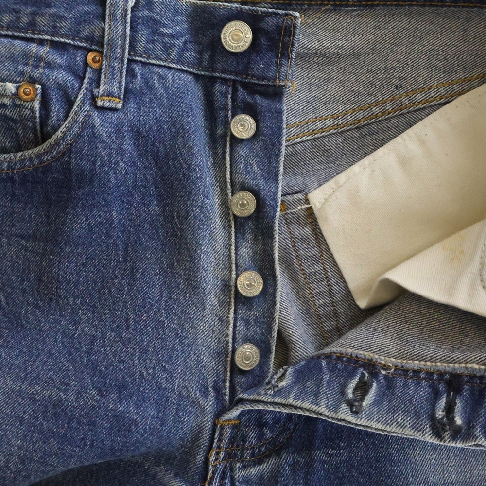 Levi's(リーバイス) 70S 501 66後期 ボタン裏6 スモールe チェーンステッチ 紙パッチ ヴィンテージ ボタンフライデニムパンツ インディゴ