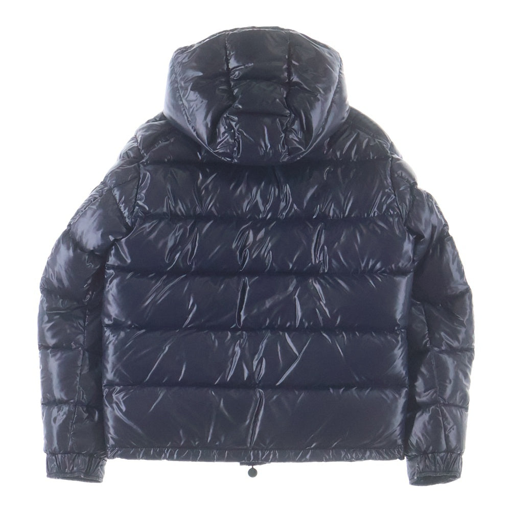 MONCLER(モンクレール) MAYA マヤ ロゴパッチデザイン ナイロン フーデッドダウンジャケット ネイビー 020914036650