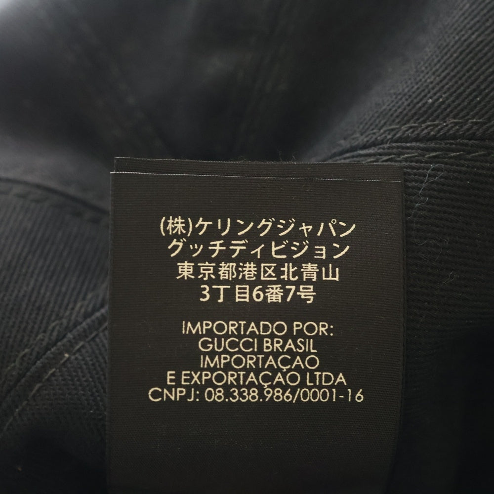 GUCCI(グッチ) GUCCI LOVED グッチ ラブド エンブロイダリー キャップ 帽子 ブラック 478948