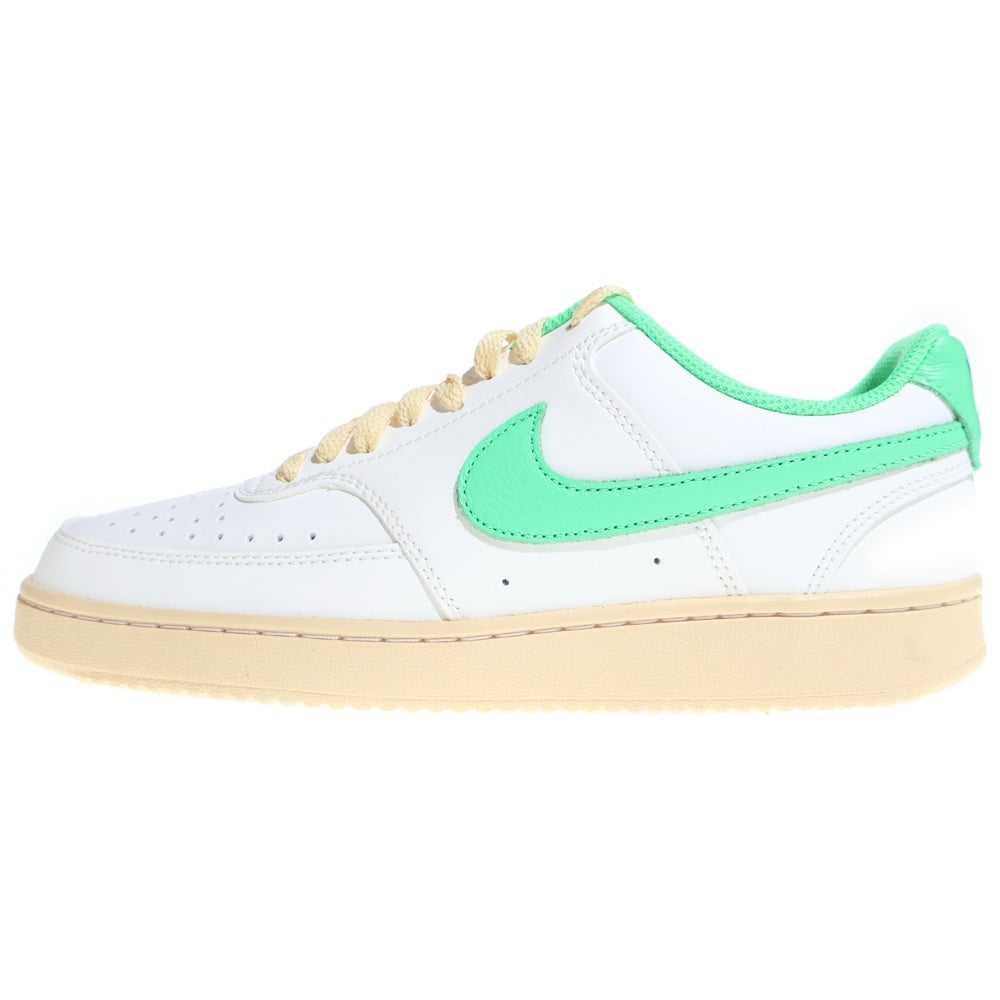 NIKE(ナイキ) COURT VISION LOW コートビジョン ローカットスニーカー ホワイト/グリーン US7.5/25.5cm FJ5437-133