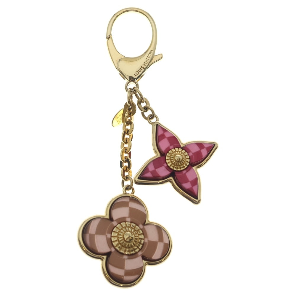 LOUIS VUITTON(ルイヴィトン) ダミエ ビジューサック モザイク キーチェーン ゴールド/レッド/ブラウン M66882 GA0153 レディース