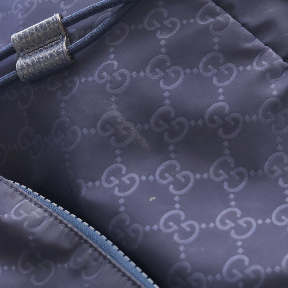 GUCCI(グッチ) GGロゴ ナイロン リュックサック バックパック ブルー 387071